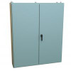 1422E12 N12 Dbl Door Wallmount Encl w/Panel - 72 x 60 x 12 - Steel/Gray