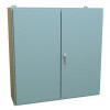 1422Vv12 N12 Dbl Door Wallmount Encl w/Panel - 42 x 42 x 12 - Steel/Gray