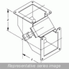 1485E9P N12 Wireway, 90 Elbow, Inside Open - Fits 8 x 8 - Steel/Gray