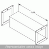 1485Ew2 N12 Wireway, Cut-Off Fitting, Non Lay-In - Fits 8 x 8 - Steel/Gray