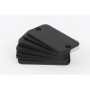 1455Dalbk-10 Black Aluminum End Panels For 1455D Enclosures - 10/Pack