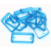 1455Dbtbu-10 Translucent Blue Plastic Bezels For 1455D Enclosures- 10/Pack