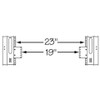 3 RU Rackrail Reducer, 23 to 19 Inches Wide