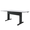 Forum 5 Person Angle Table, 38" Counter Height, Dark Finish