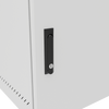12U WMCM White Solid Door Wall  Mount with Swing Handle and Cable Bar