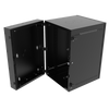 19U WMCM Black Plexi Door Wall Mount with Swing Handle