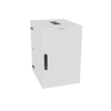 19U WMCM White Solid Door Wall Mount with SEAL Electronic, Fan and Cable Bar