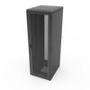 44U 29W 36D Black E Cabinet with Mesh Doors  and #10-32 Mounting