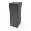 44U 29W 36D Black E Series Cabinet - M6 Mounting, Plexi Front, Solid Rear Door
