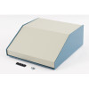 1456Kk4Whbu Sloped Metal Console; 30 Degree; Beige Top; Blue Case