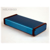 1455J1601Bu Blue Extruded Aluminum Enclosure w/ Metal End Panels