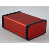 1455K1201Rd Red Extruded Aluminum Enclosure w/ Metal End Panels