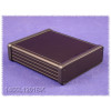 1455L1201Bk Black Extruded Aluminum Enclosure w/ Metal End Panels
