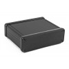 1455L802Bk Black Extruded Aluminum Enclosure w/ Plastic End Panels
