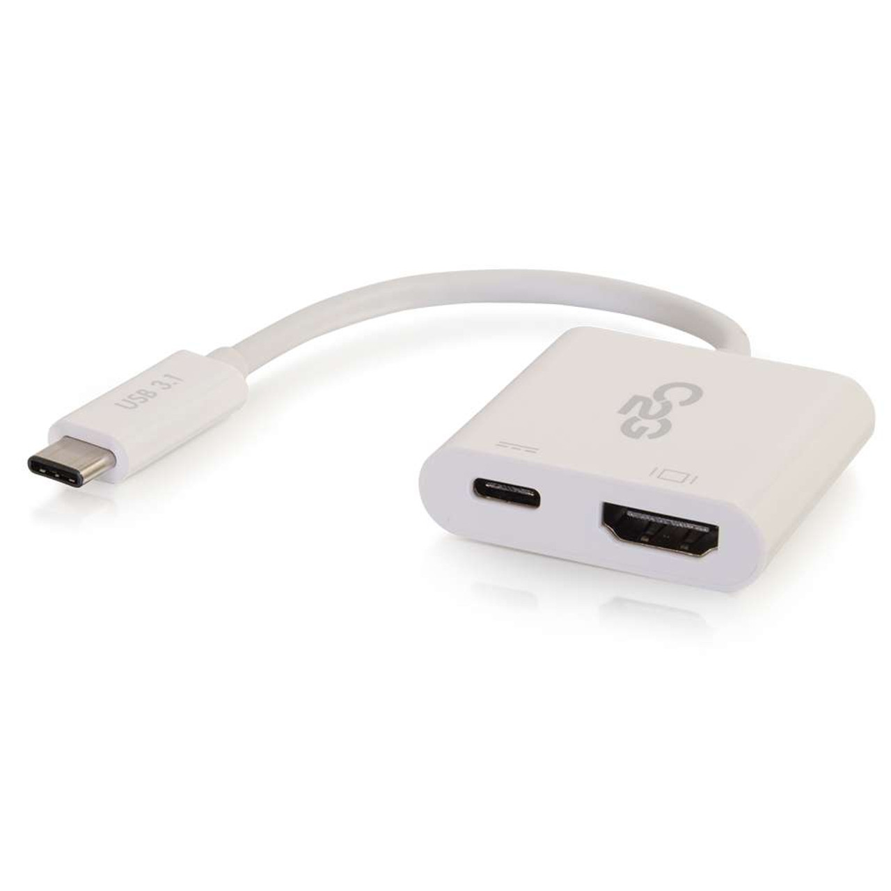USB-C To HDMI AV Adapter Converter With Power Delivery - White AV Cables