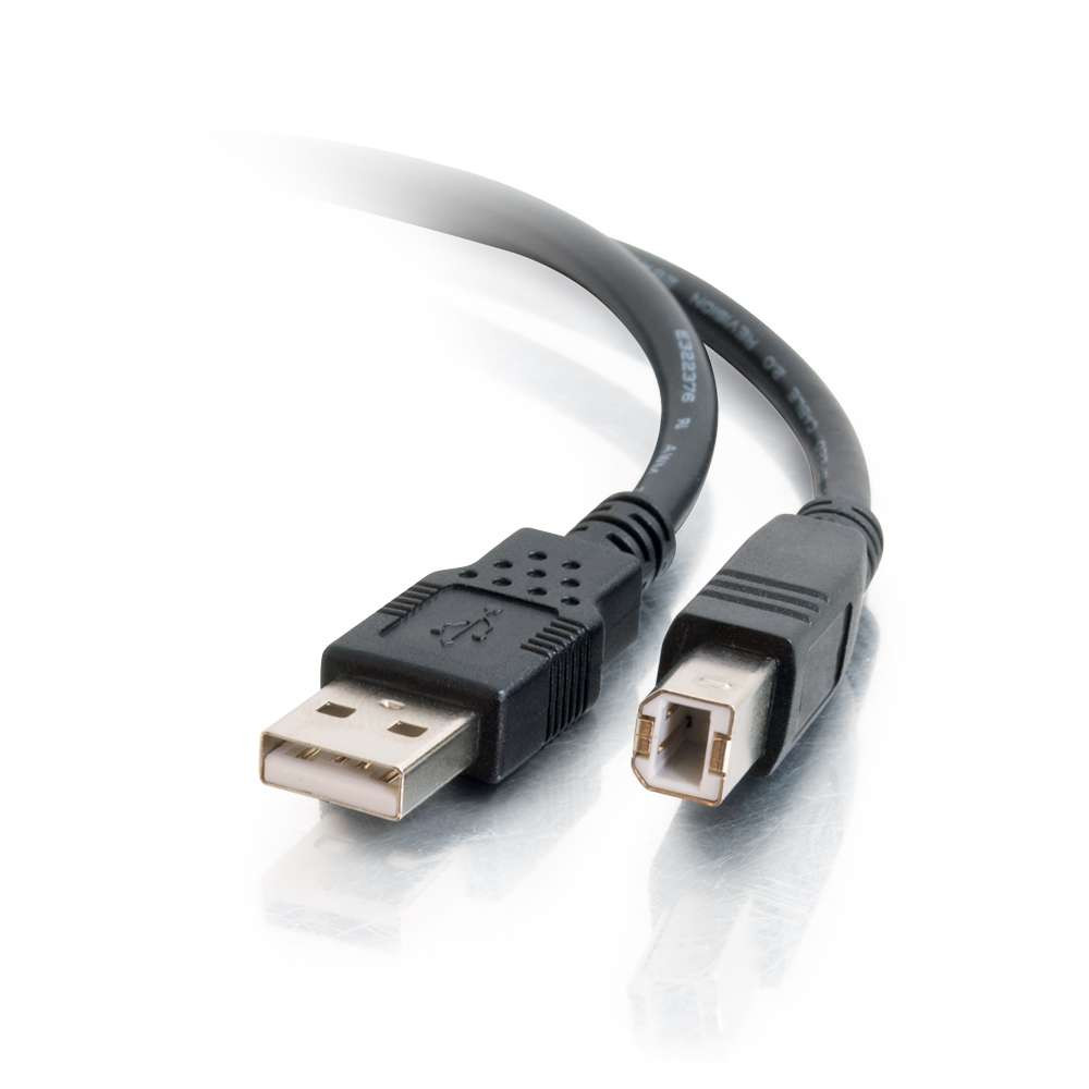 5m USB 2.0 A/B Cable - Black | AV Cables