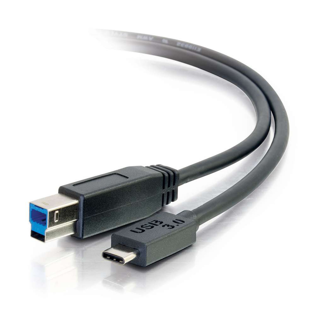 3ft USB 3.0 USB-C USB-B Cable M/M - Black | AV