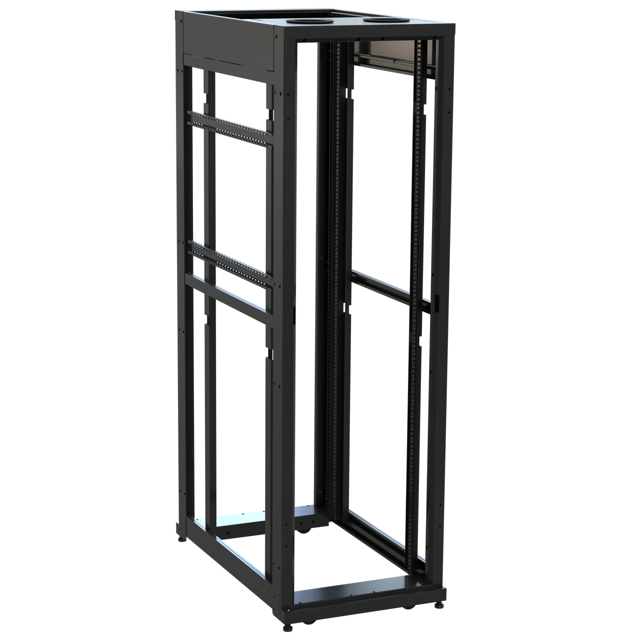42 RU SNE Series Rack Frame, 42 Inches Deep, 24 Inches Wide with Cage ...