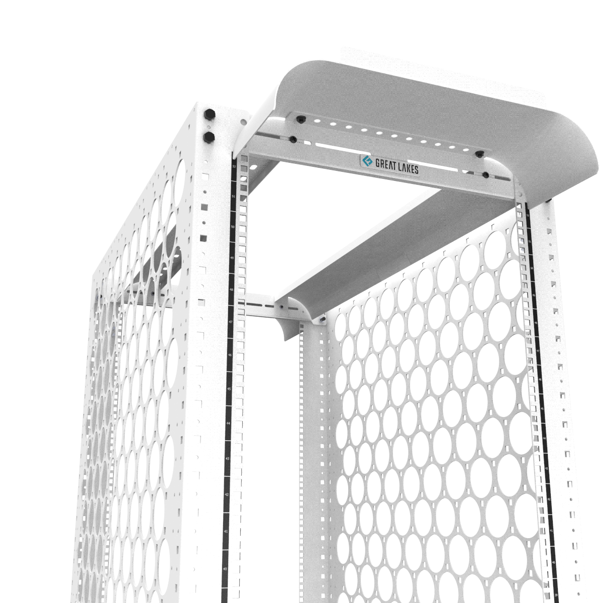 CMRX-52U36-W-SQM6 Open Frame 4 Post Rack | Great Lakes Case & Cabinet