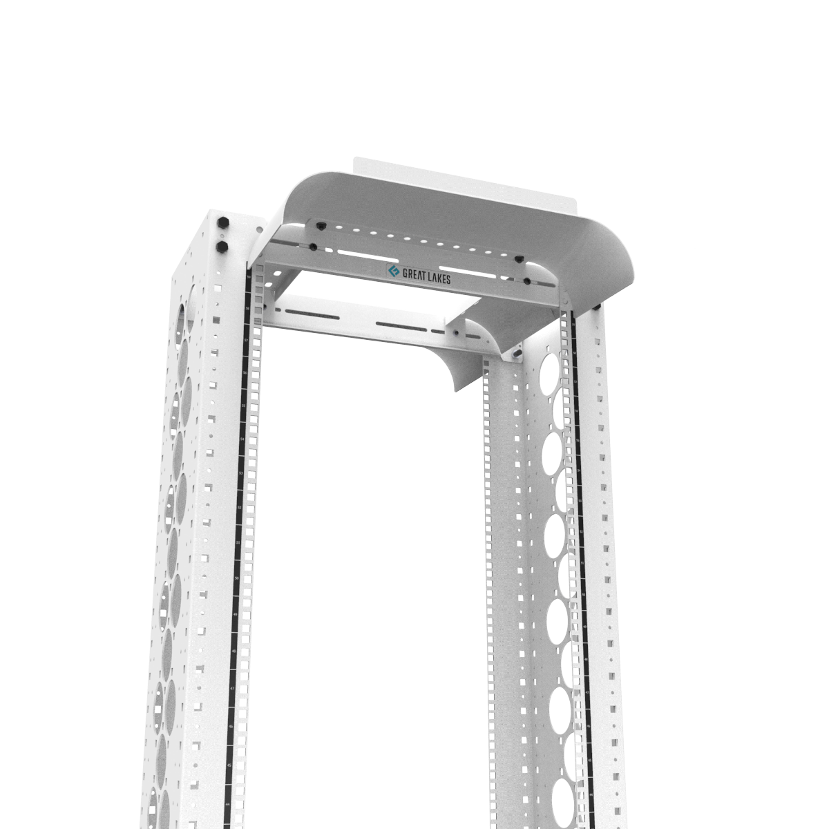 CMRX-59U10-W-SQM6 Open Frame 4 Post Rack | Great Lakes Case & Cabinet