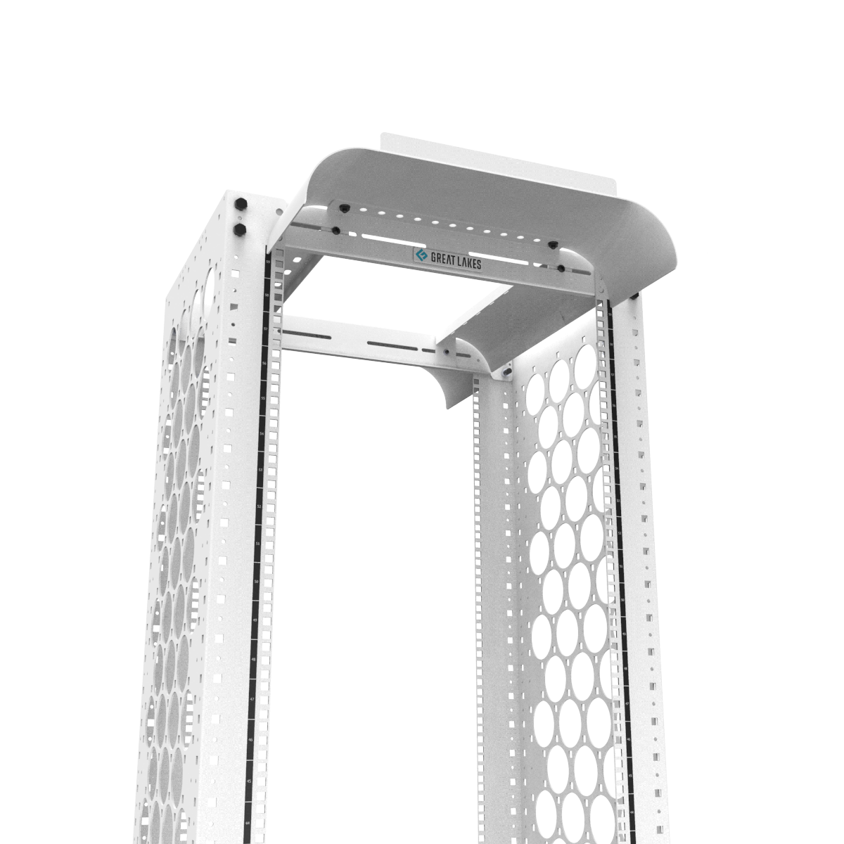 CMRX-59U16-W-SQM6 Open Frame 4 Post Rack | Great Lakes Case & Cabinet