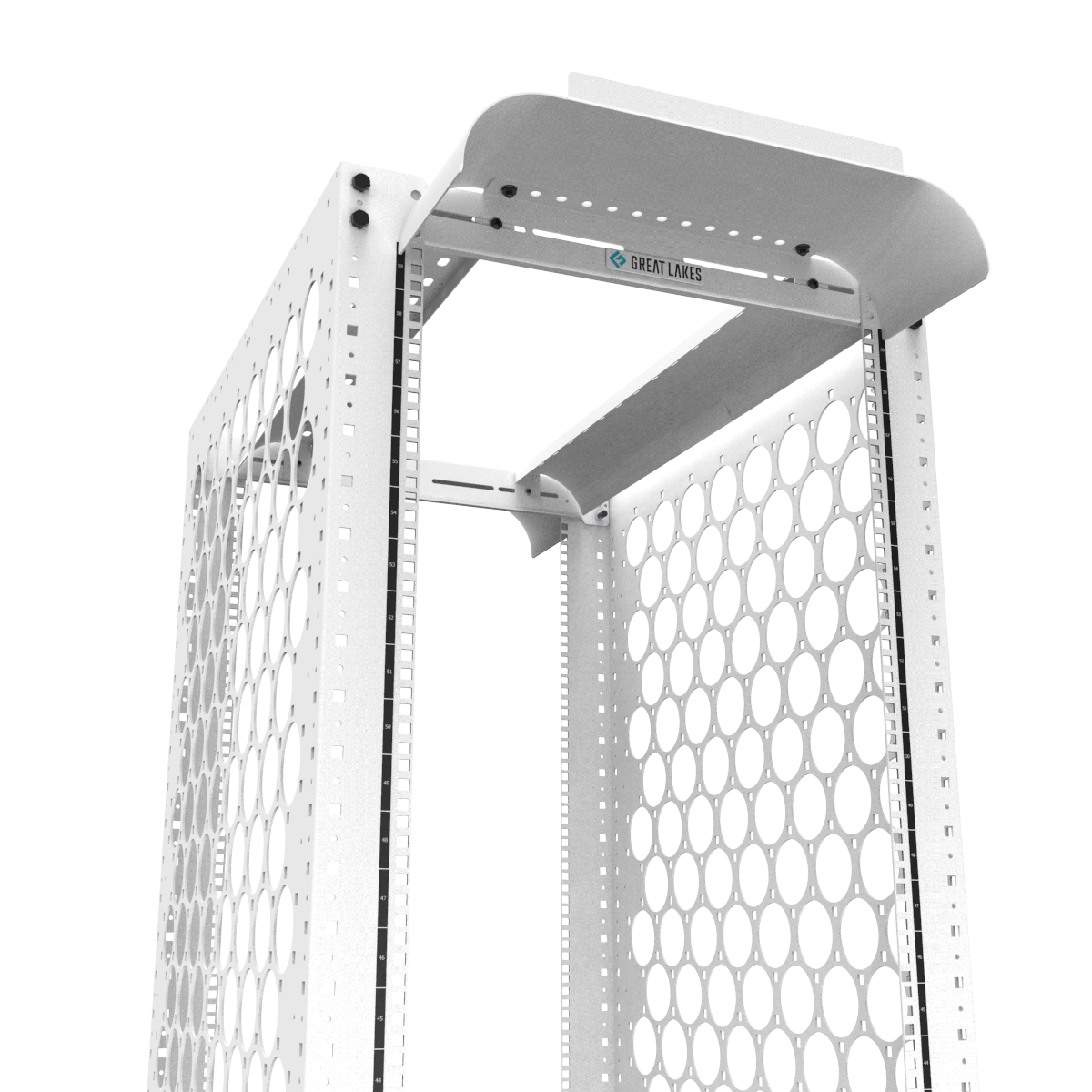CMRX-59U30-W-SQM6 Open Frame 4 Post Rack | Great Lakes Case & Cabinet