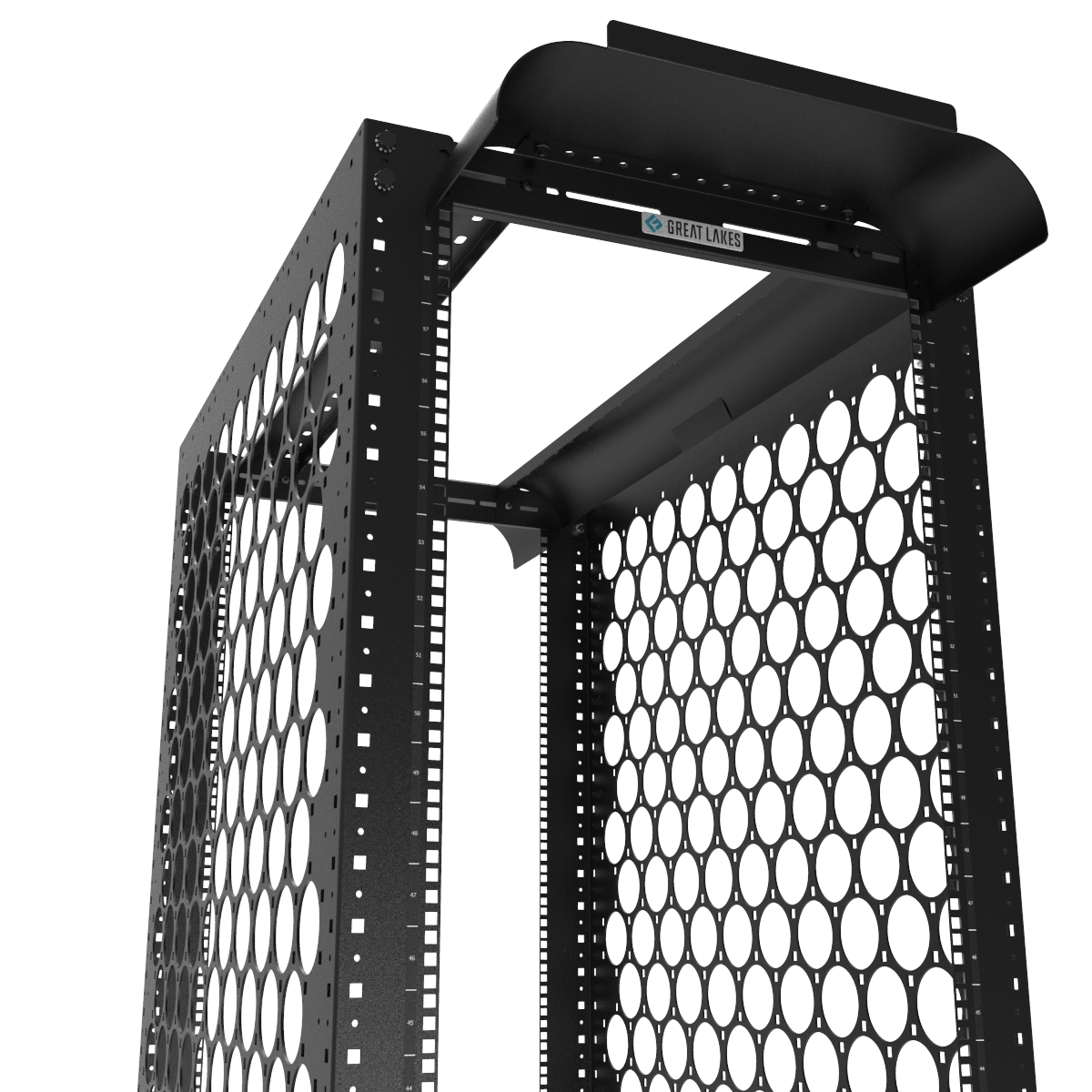 CMRX-59U36-B-SQM6 Open Frame 4 Post Rack | Great Lakes Case & Cabinet