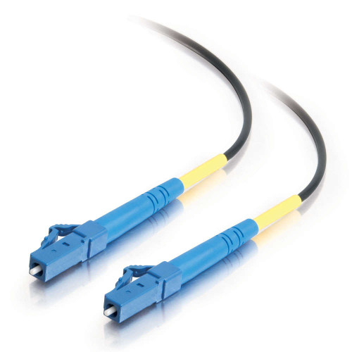 3m LC-LC 9/125 OS2 Simplex Single-Mode PVC Fiber Optic Cable - Black
