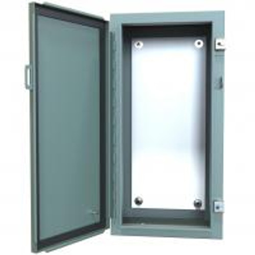 1418Ar8 N12 Wallmount Encl w/Panel - 24 x 12 x 8 - Steel/Gray