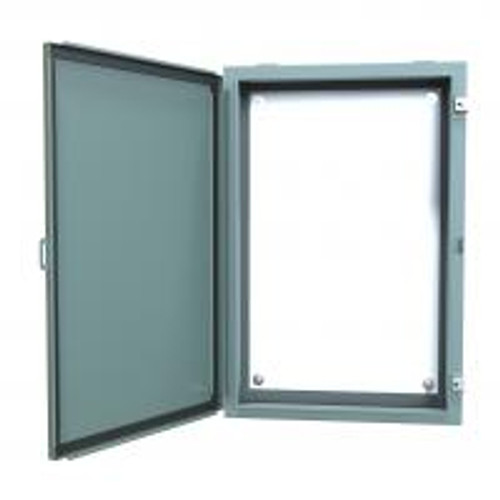 1418F6 N12 Wallmount Encl w/Panel - 30 x 20 x 6 - Steel/Gray