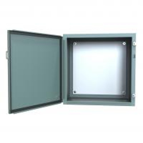 1418J16 N12 Wallmount Encl w/Panel - 24 x 24 x 16 - Steel/Gray