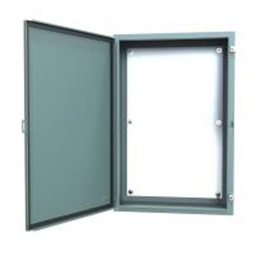 1418L10 N12 Wallmount Encl w/Panel - 36 x 24 x 10 - Steel/Gray