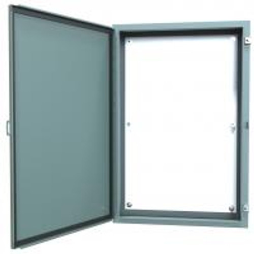 1418L6 N12 Wallmount Encl w/Panel - 36 x 24 x 6 - Steel/Gray