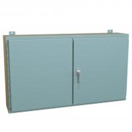 1422P8 N12 Dbl Door Wallmount Encl w/Panel - 24 x 42 x 8 - Steel/Gray 1422P8 N12 Dbl Door Wallmount Encl w/Panel - 24 x 42 x 8 - Steel/Gray