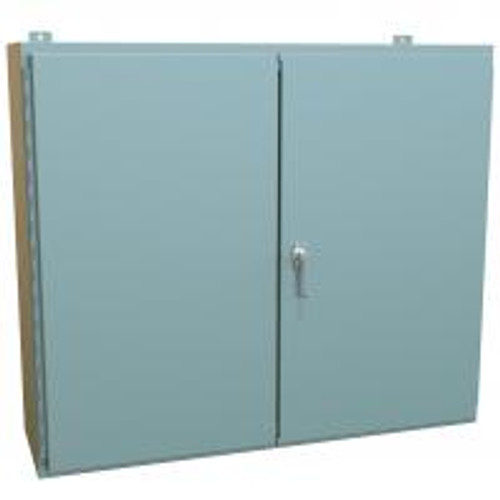 1422Uv12 N12 Dbl Door Wallmount Encl w/Panel - 36 x 42 x 12 - Steel/Gray