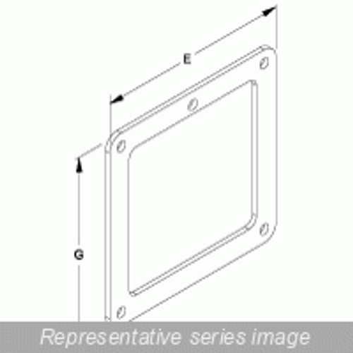1487Dk N12 Wireway, Box Connector - Fits 6 x 6 - Steel/Gray