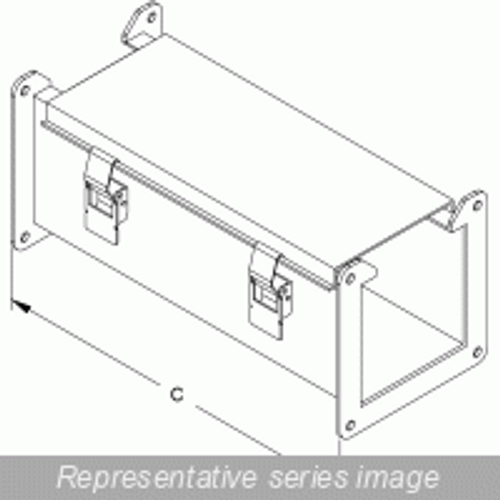 1485E48 N12 Wireway, Straight Section - 8 x 8 x 48 - Steel/Gray