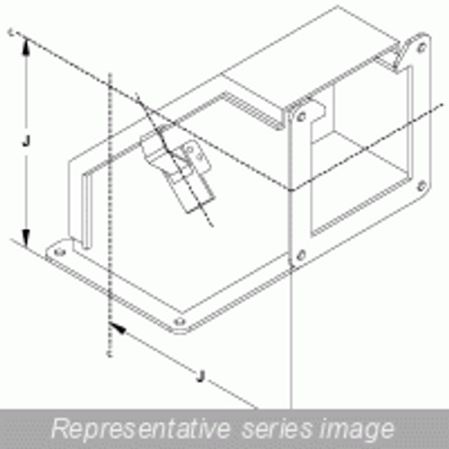 1485E9Q N12 Wireway, 90 Elbow, Outside Open - Fits 8 x 8 - Steel/Gray