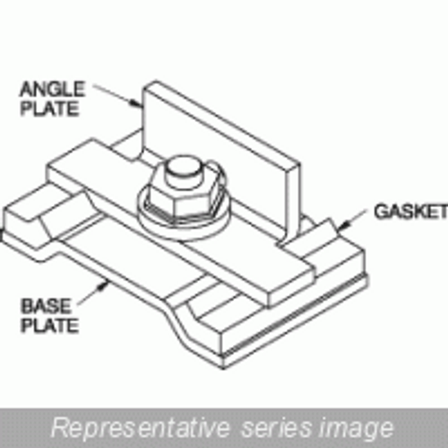 1485Fs9 N12 Wireway, Angle Sealing Plate - Fits 12 x 6 - Steel/Gray