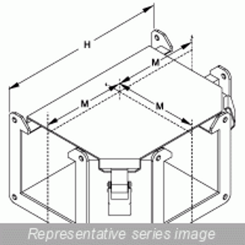 1485Ftn N12 Wireway, Tee Fitting, Top Open - Fits 12 x 6 - Steel/Gray