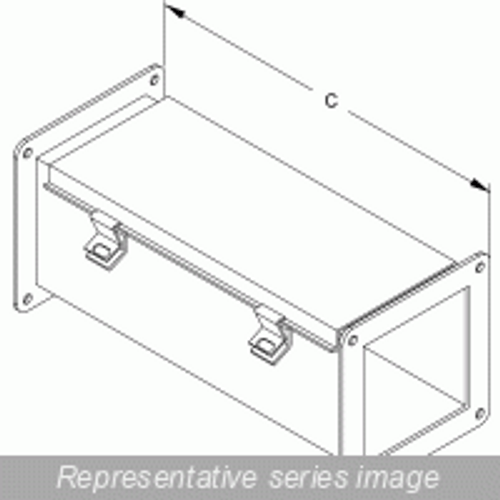 1487C60Ss N4X Wireway, Straight Section - 4 x 4 x 60 - 304Ss