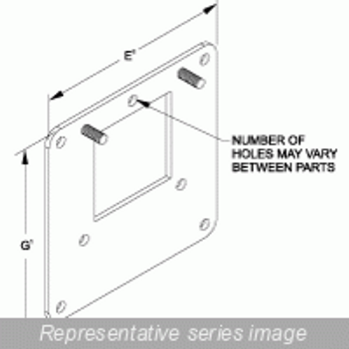 1487Cre Edge Hole Reducer - Fits 4 x 4 - Steel/Gray