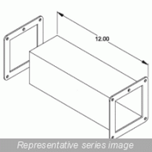 1487Cw N12 Wireway, Cut-Off Fitting - Fits 4 x 4 - Steel/Gray