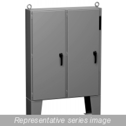 2Ud605018Fftc N12 Two Door Disconnect Encl w/ Panel - 60.13 x 50 x 18.13 - Steel/Gray