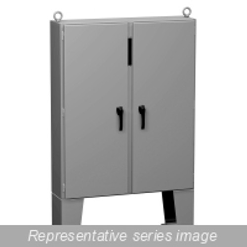 2Udcp606112Fftc N12 Two Door Cp Disconnect Encl w/ Panel - 60.13 x 60.88 x 12.13 - Steel/Gray