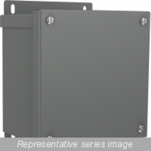 C3R12126Escnk N3R J Box, Screw Cover No K/O's - 12 x 12 x 6 - Steel/Gray