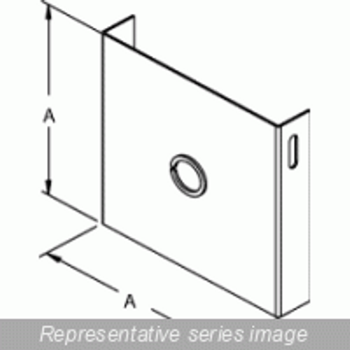 Cwcp10G Closure Plate W/ Ko 10X10-Galv