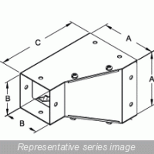 Cwcrd64 Corner Reducer - 6 x 6 To 4 x 4 - Steel/Gray