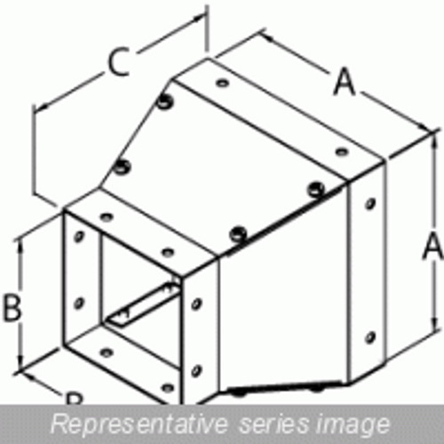Cwrd86 Reducer - 8 x 8 To 6 x 6 - Steel/Gray Cwrd86 Reducer - 8 x 8 To 6 x 6 - Steel/Gray