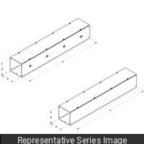 Cwsc1212 Straight Section With Ko - 12 x 12 x 12 - Steel/Gray